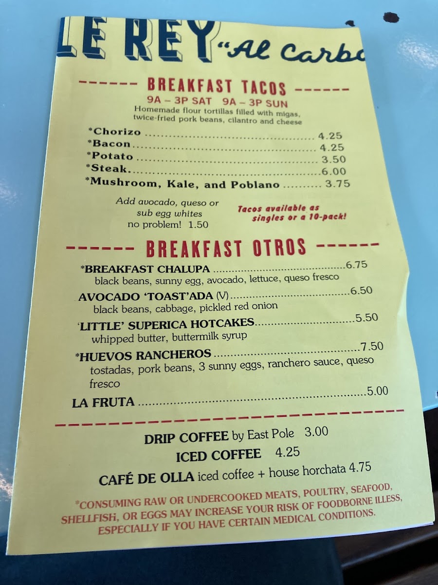 Little Rey Menu - Image 4